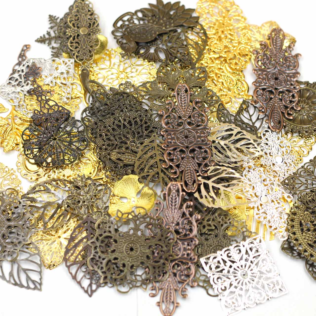 Craft Embellishments - Embellishments Connectors Random Mixed Triangle Flower