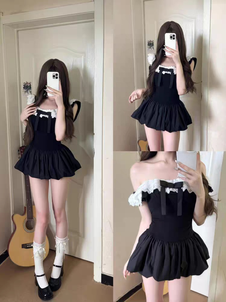 Elastic Lace Trim - Coquette Korean Sexy Off Shoulder Lace