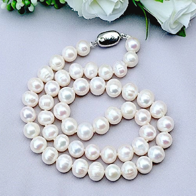 Pearl Trim Chain - 8-9mm Natural Freshwater Pearl 925 Sterling