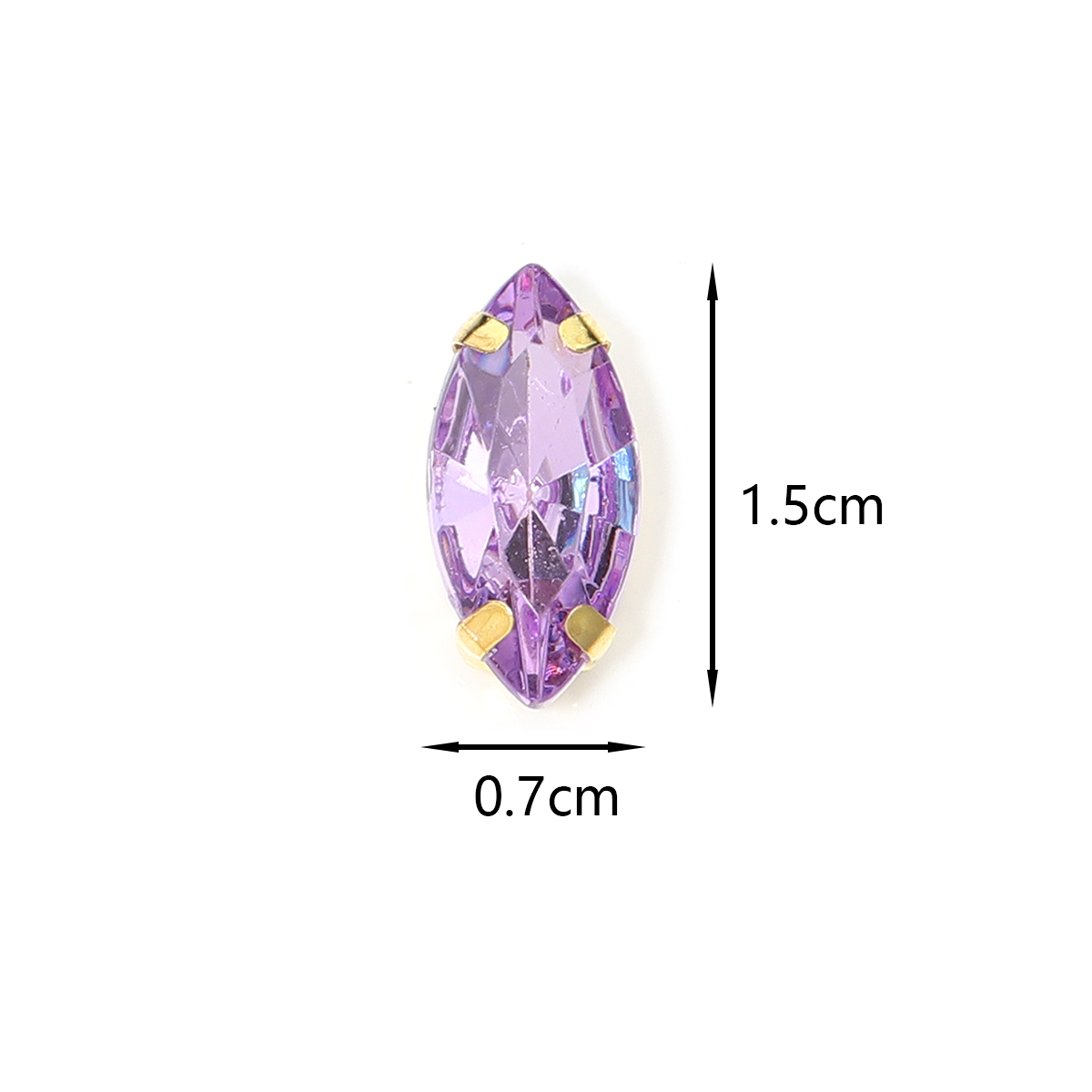 50pcs Horse Eye Shape Stainles - Sew On Rhinestone ulasan dan harga
