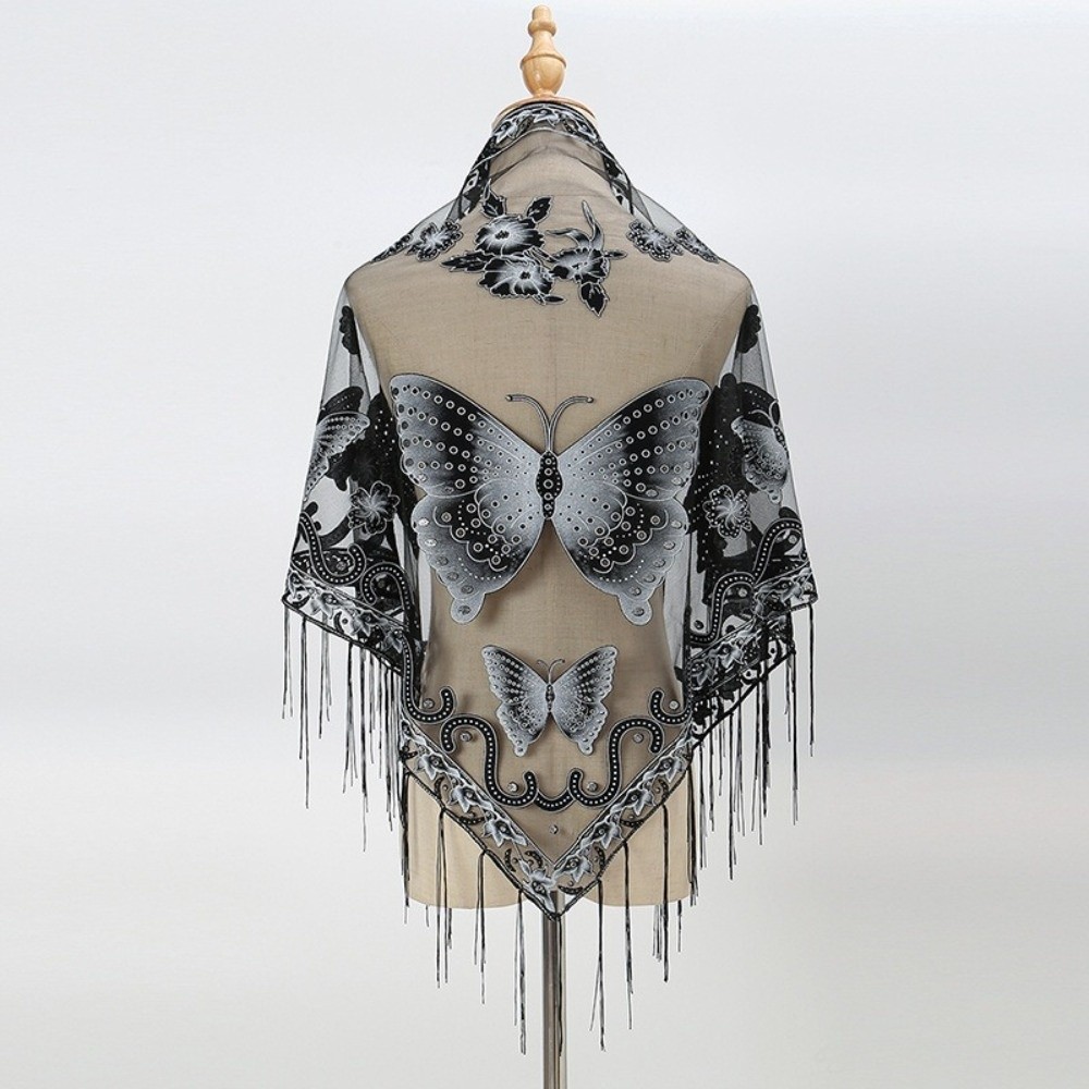 Luxury Flower Lace Hollow Scar - Tassel Fringe Trim ulasan dan harga