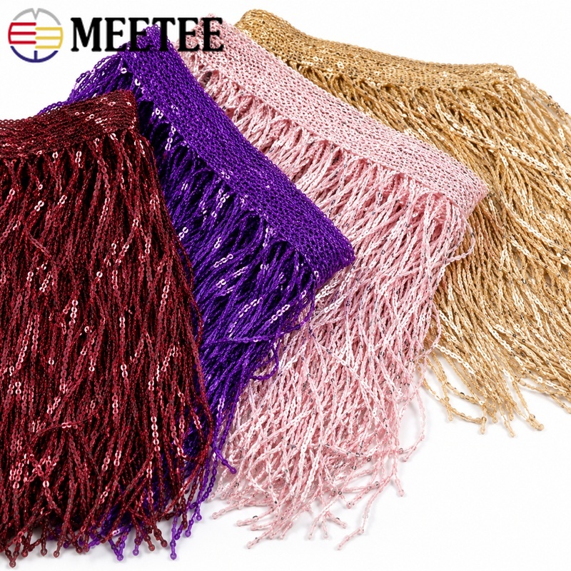 3/5Yards 20cm Sequin Tassel Fr - Fringe Ribbon Sewing ulasan dan harga