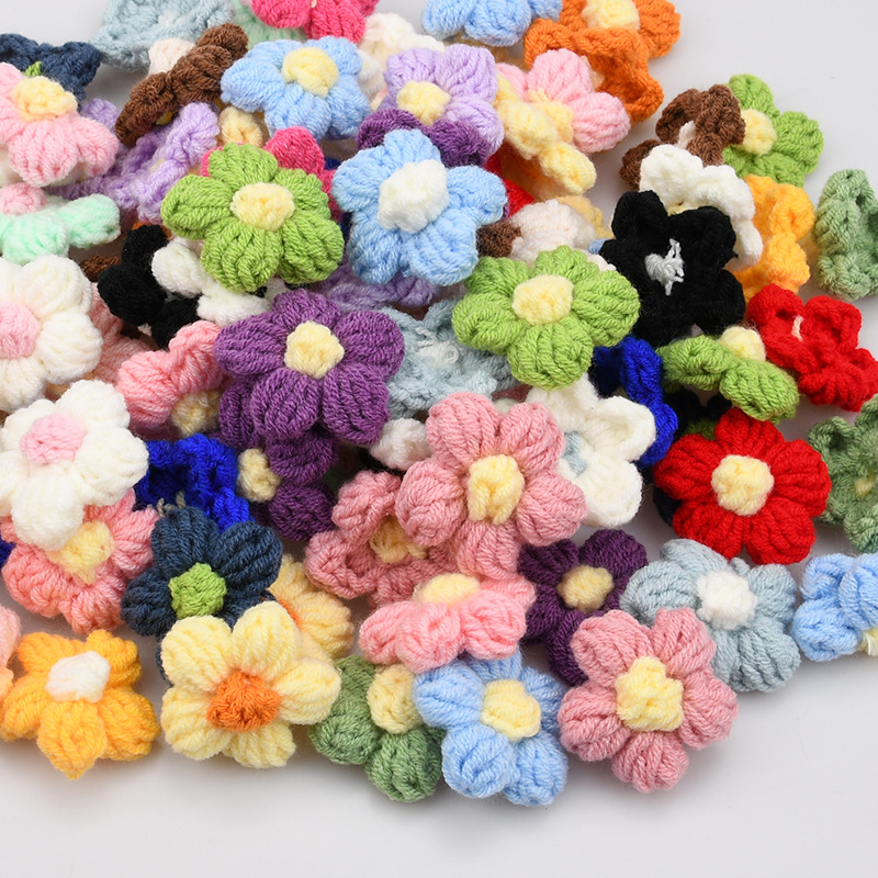 Handmade Crochet Five Petal Fl - Craft Embellishments ulasan dan harga