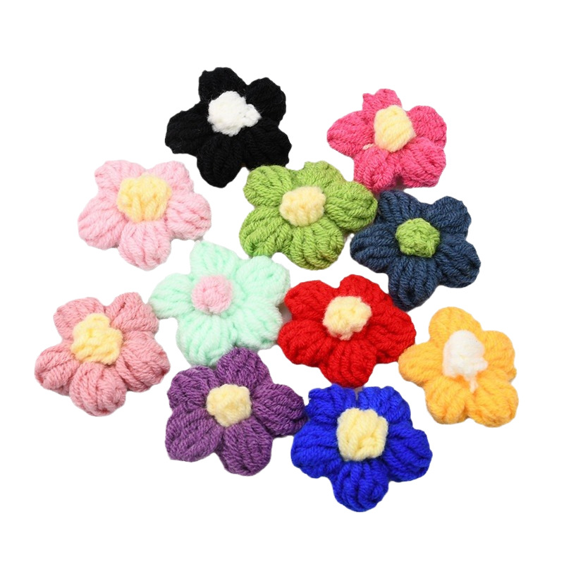 Handmade Crochet Five Petal Fl - Craft Embellishments ulasan dan harga