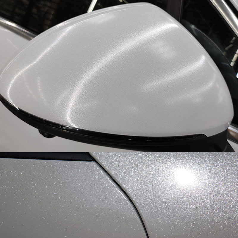 PET Ultra Glossy White Pearl G - Glitter Vinyl Roll ulasan dan harga