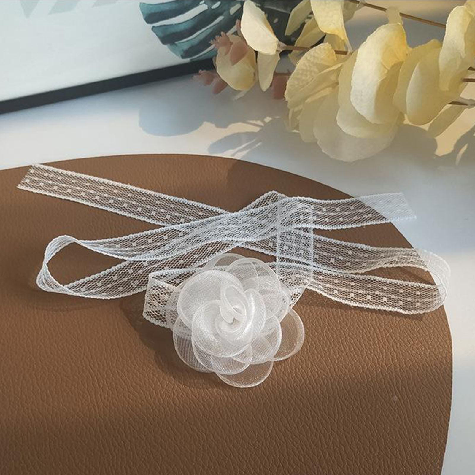 Lace Ribbon Tie Headband With  - Lace Ribbon Trim ulasan dan harga