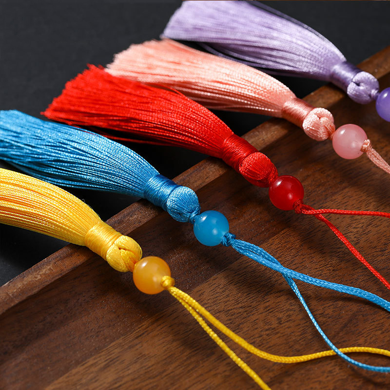 10/5Pcs Polyester Silk Tassel  - Beaded Trim Fringe ulasan dan harga