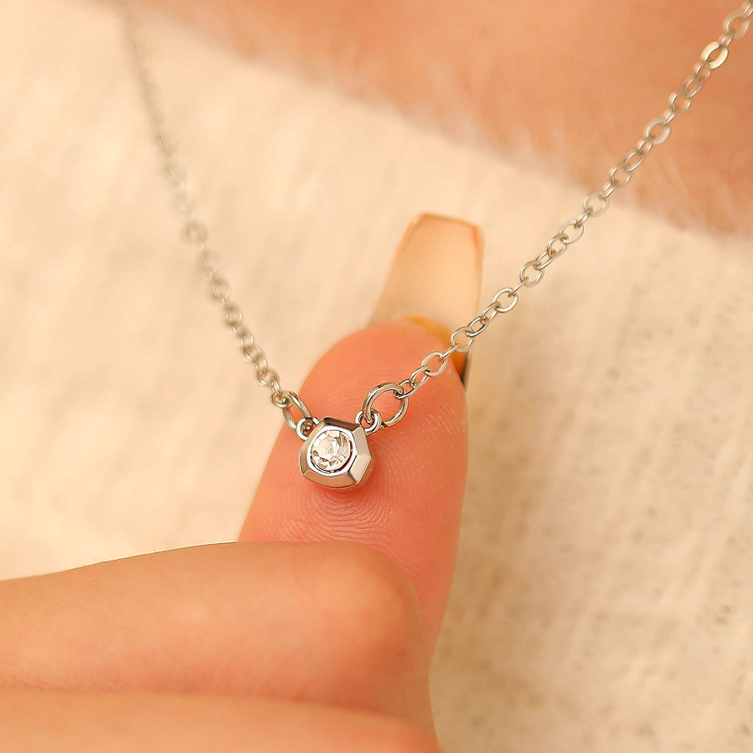 Simple Fashion Water Drop Smal - Pearl Trim Chain ulasan dan harga