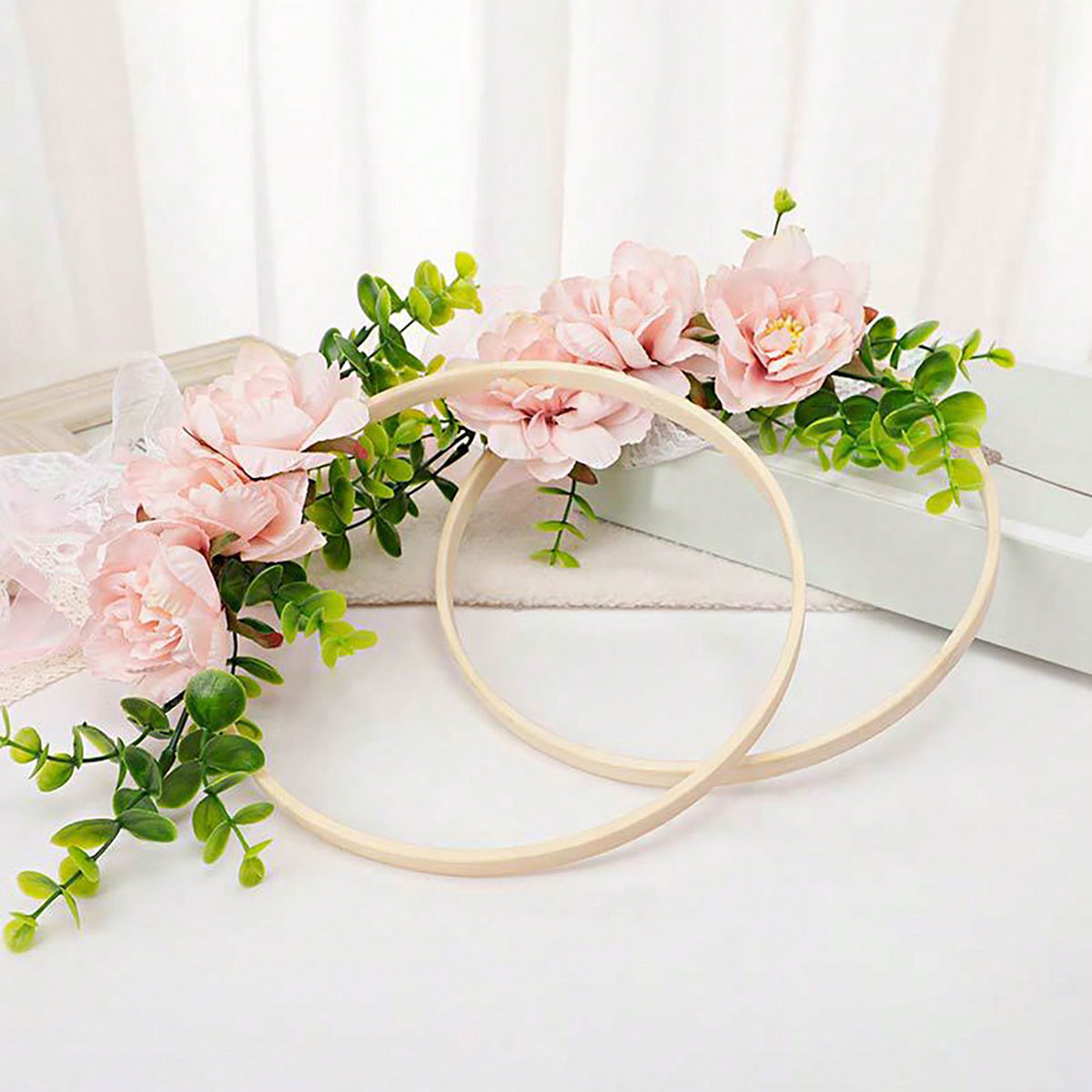 1Pc Wedding Round Bamboo Flowe - Tassel Fringe Trim ulasan dan harga