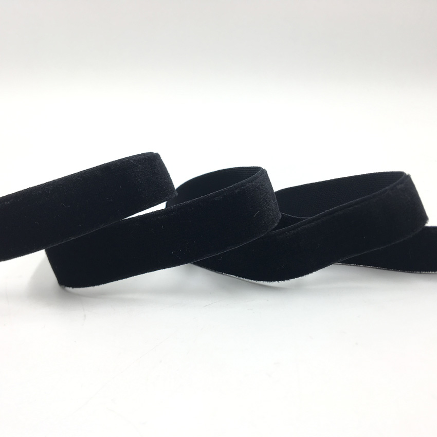 15mm 5Yards Velvet Elastic Ban - Velvet Ribbon Roll ulasan dan harga