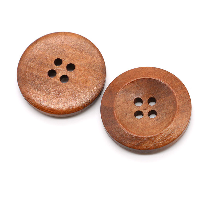 10pcs 18mm Round Wooden Button - Embellishments For Scrapbooking ulasan dan harga