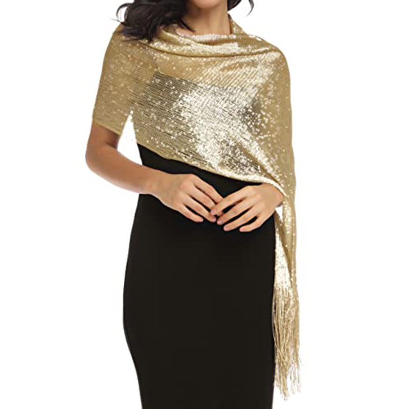 Women Shiny Gold Silver Sunscr - Tassel Fringe Trim ulasan dan harga