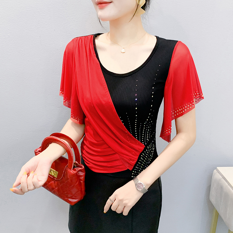 2025 Summer Women's Mesh Top:  - Beaded Trim Fringe ulasan dan harga