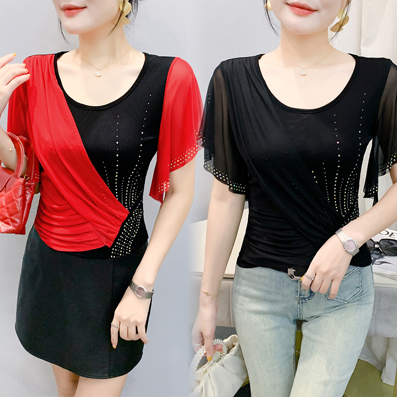 2025 Summer Women's Mesh Top:  - Beaded Trim Fringe ulasan dan harga