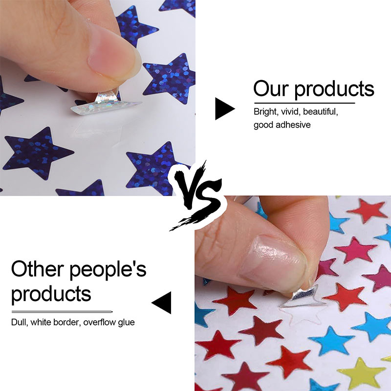 420Pcs Star Stickers Sparkly H - Glitter Vinyl Roll ulasan dan harga
