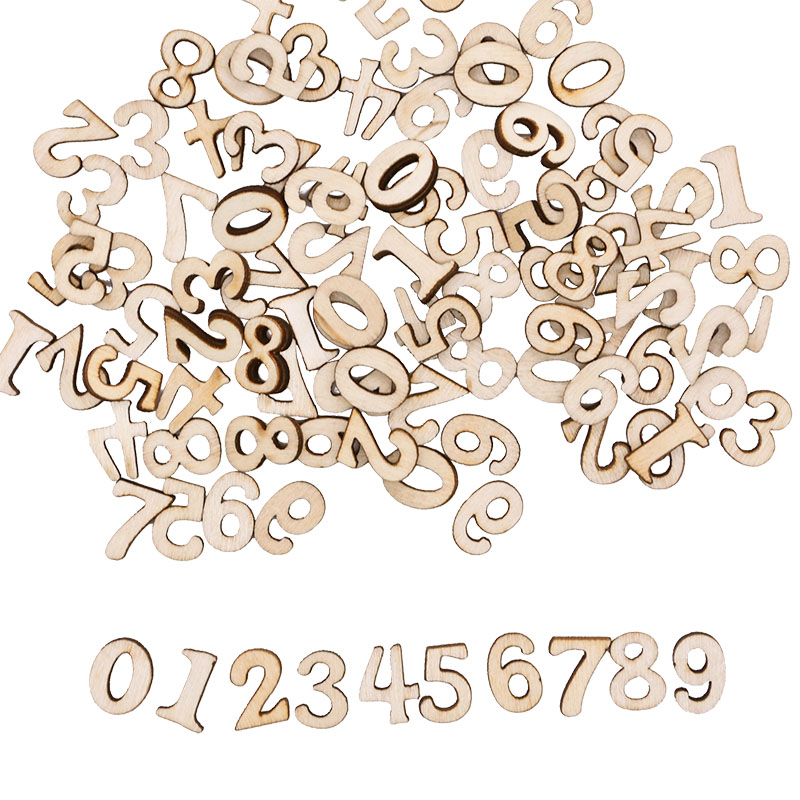 100pcs Letters Wooden Alphabet - Craft Embellishments ulasan dan harga
