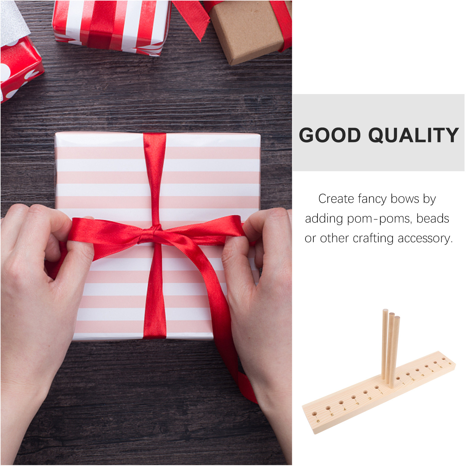 Creative Wooden Bow Maker Adju - Pom Pom Maker Tool ulasan dan harga