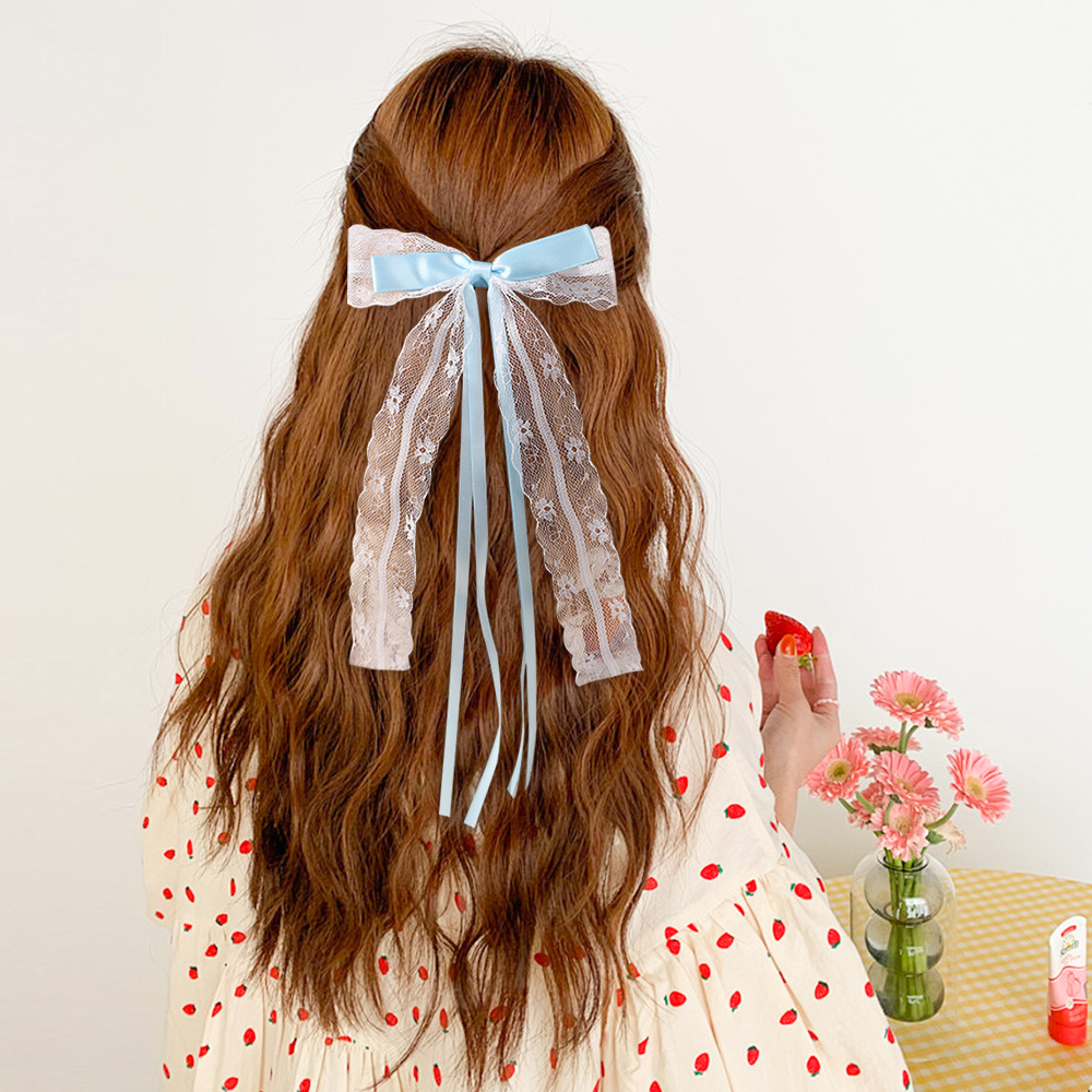 Korean Style Pink Blue Lace Bo - Tassel Fringe Trim ulasan dan harga