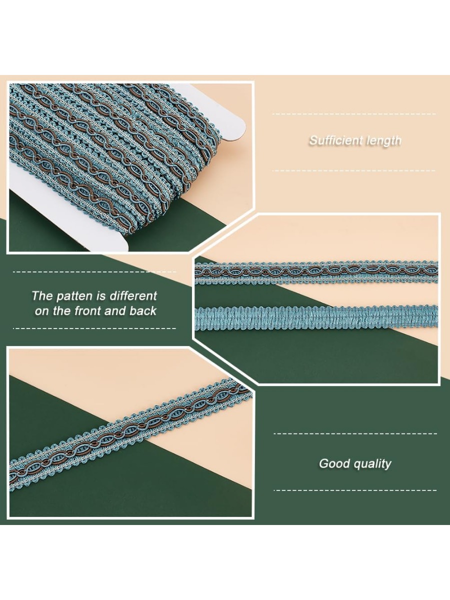 32 Yards Blue Braid Tirm for S - Fringe Ribbon Sewing ulasan dan harga