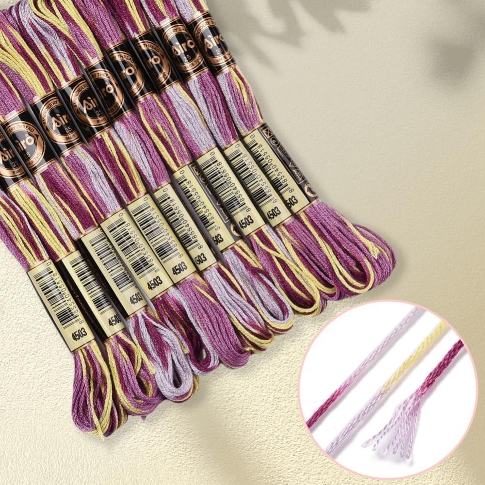 6 Strands Purple Variegated Em - Embroidery Embellishments ulasan dan harga