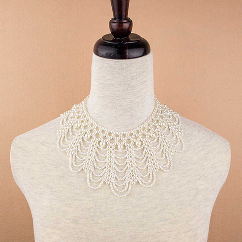 New Pearl Beaded Lace Trim Col - Beaded Trim Fringe ulasan dan harga