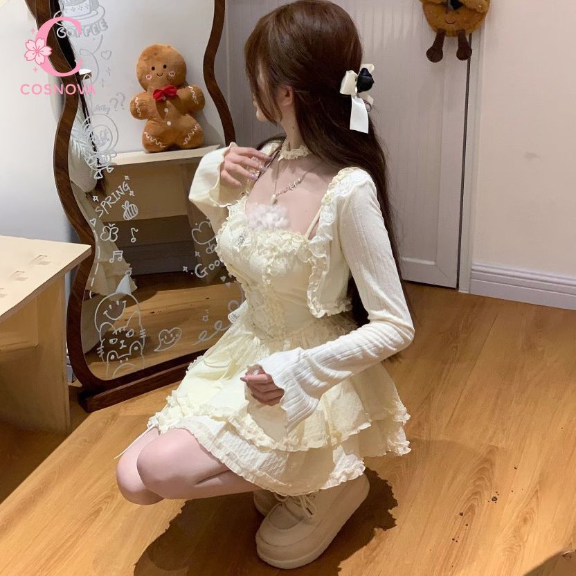 Sweet Lolita Camisole Dress Se - Elastic Lace Trim ulasan dan harga
