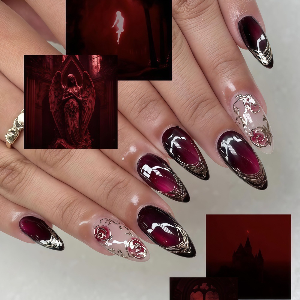3D fake nails for women girls  - Embroidery Embellishments ulasan dan harga