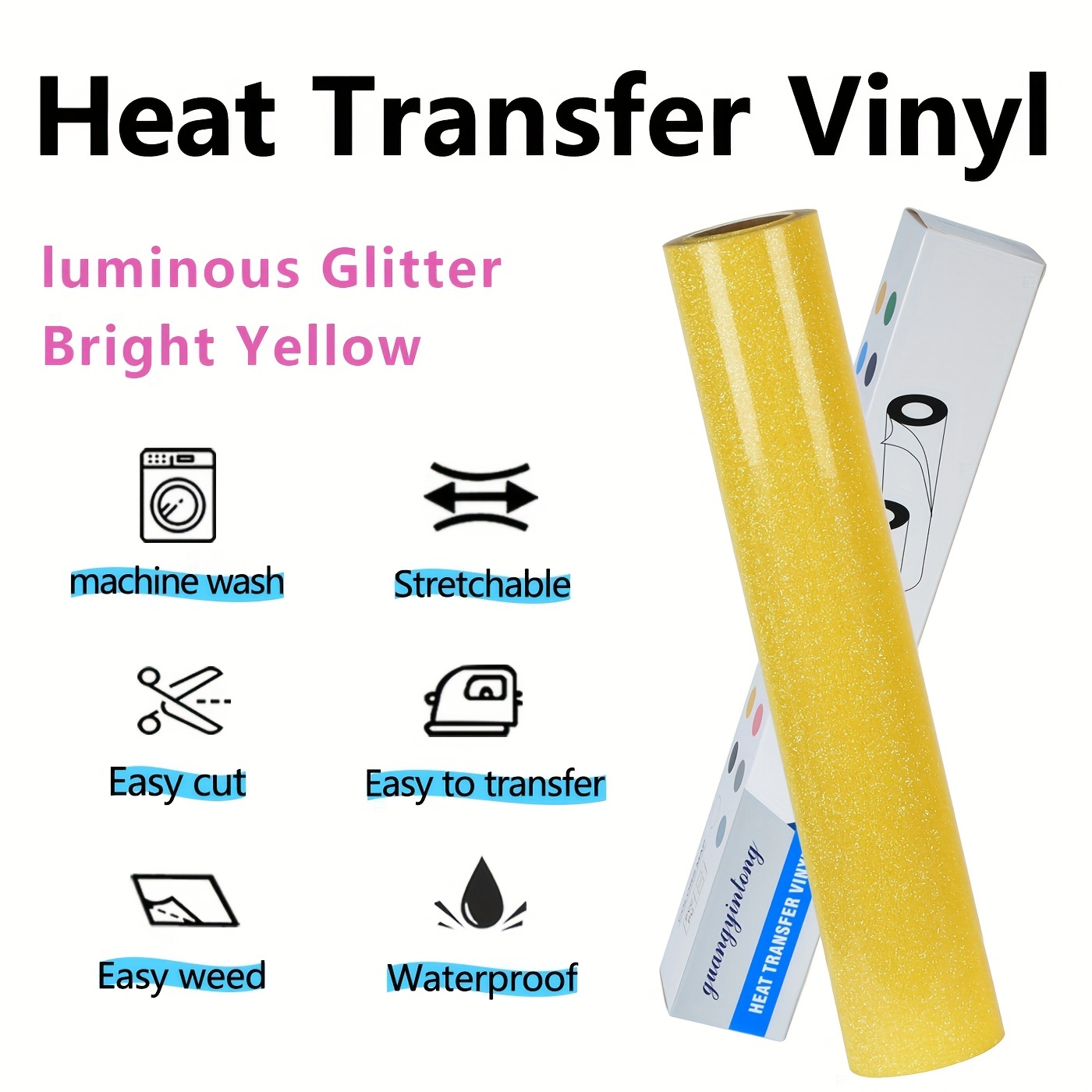 Glitter HTV Heat Transfer Viny - Glitter Vinyl Roll ulasan dan harga
