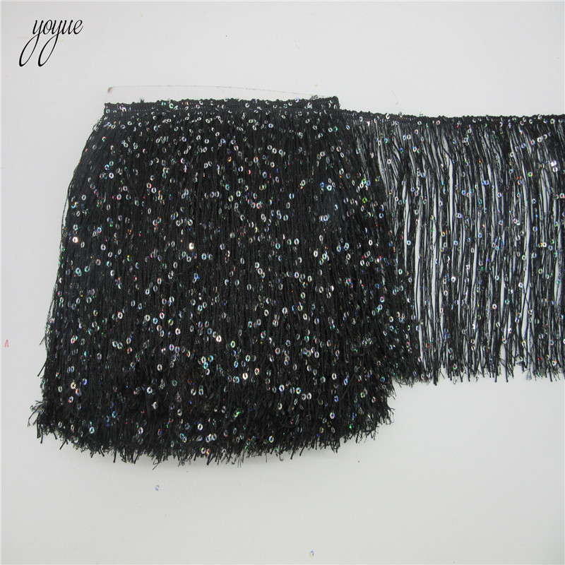 YOYUE 1Yard 20CM Long Polyeste - Beaded Trim Fringe ulasan dan harga