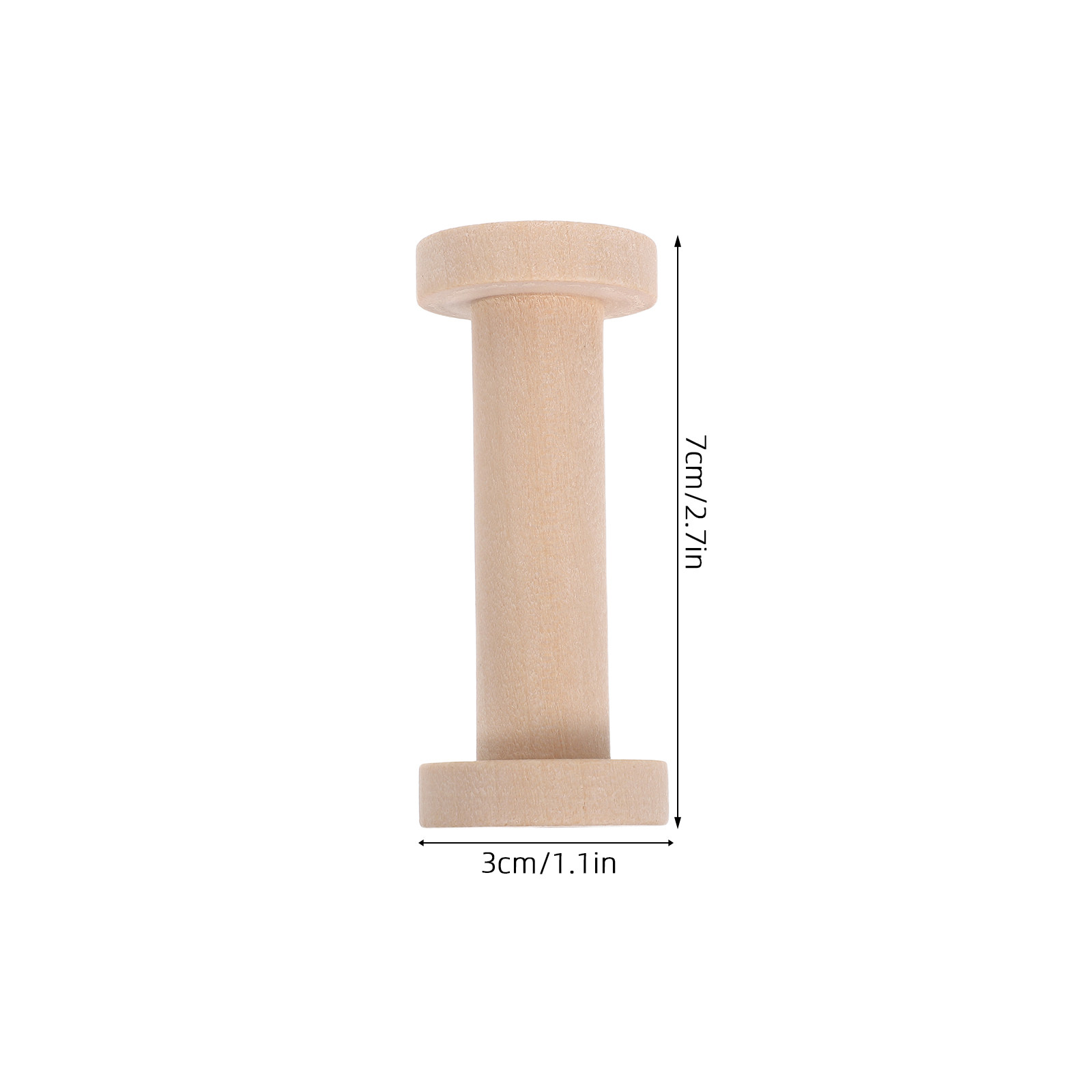 15Pcs Wooden Spools Natural Wo - Embroidery Craft ulasan dan harga