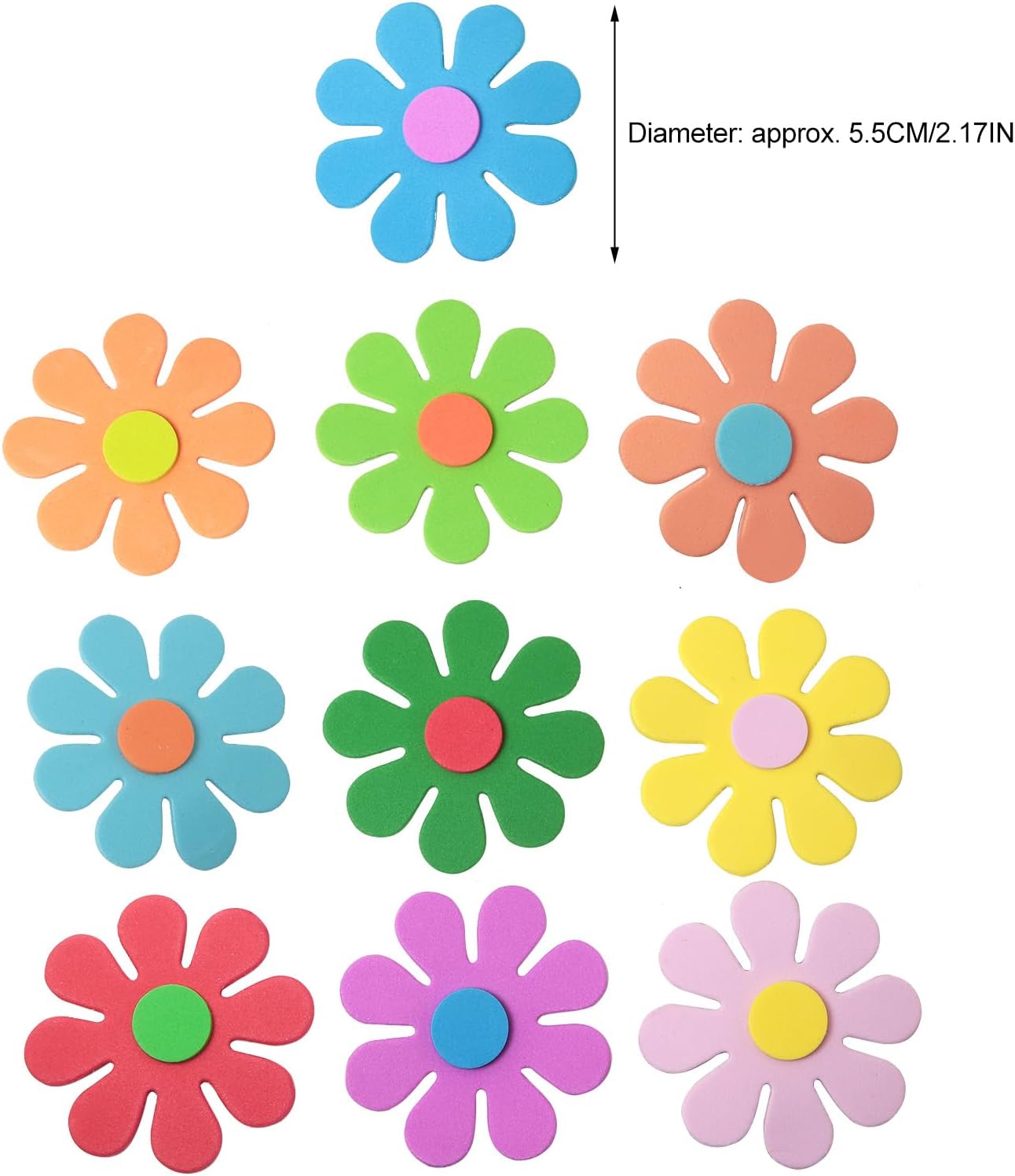 3D flower foam stickers Spring - Craft Embellishments ulasan dan harga
