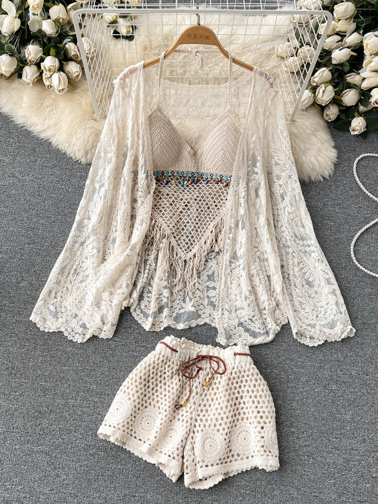 Summer New Holiday Suit Women' - Tassel Fringe Trim ulasan dan harga