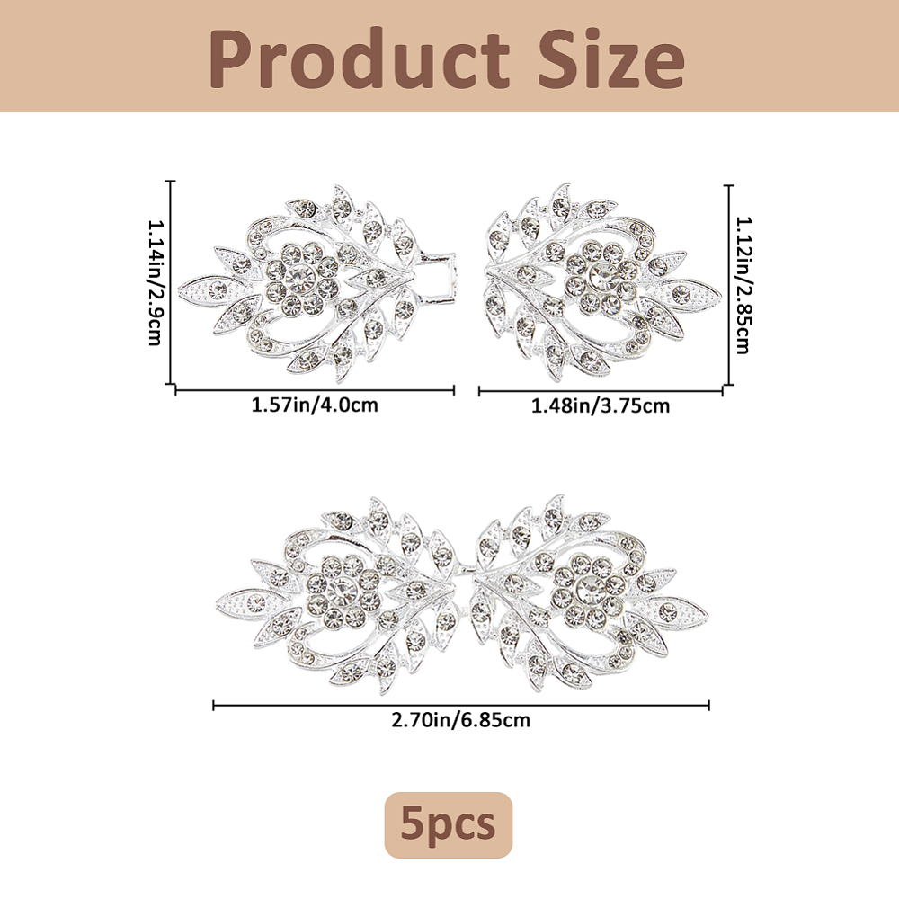 5 Pairs Rhinestone Cloak Clasp - Sew On Rhinestone ulasan dan harga
