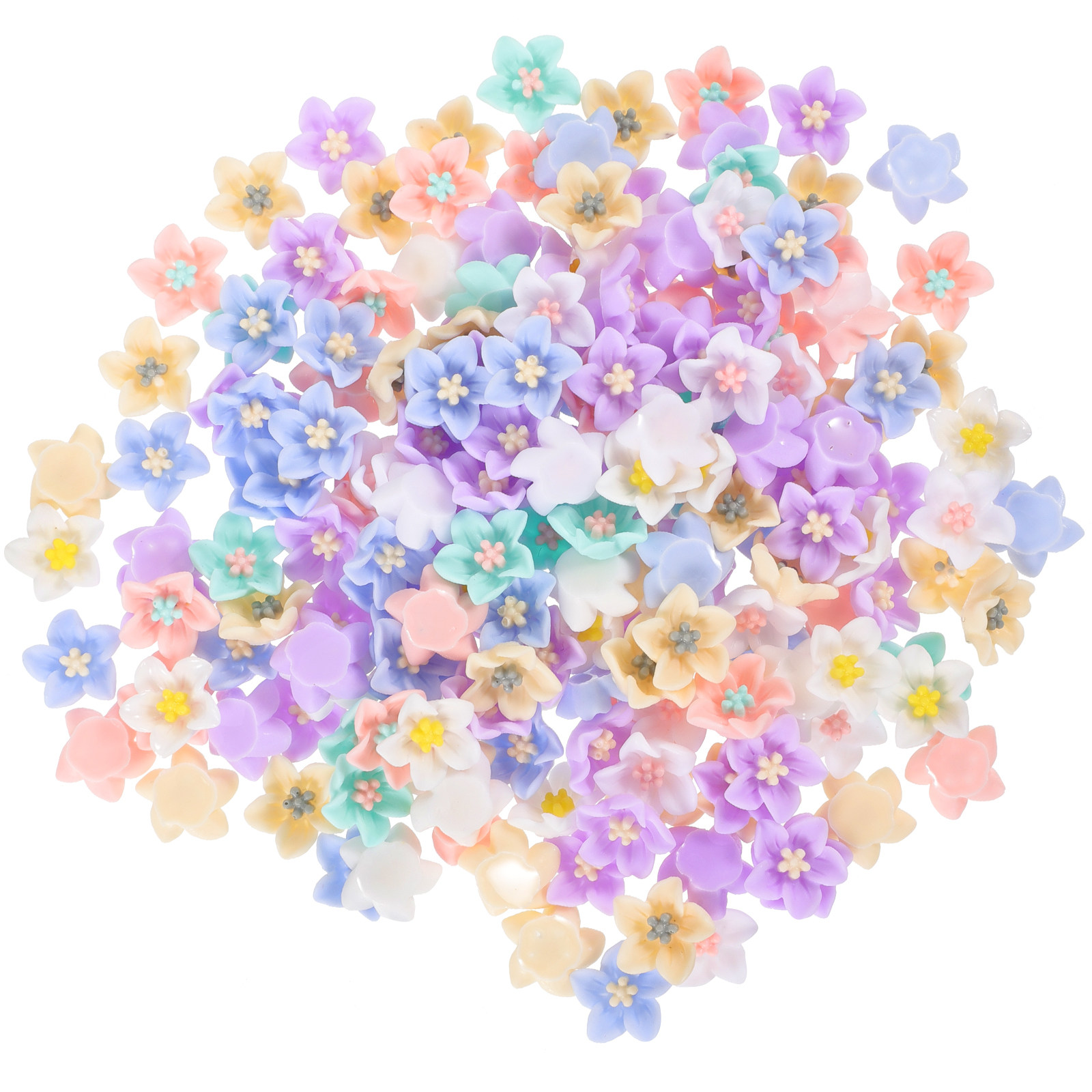 200Pcs Unique Resin Flower Emb - Craft Embellishments ulasan dan harga
