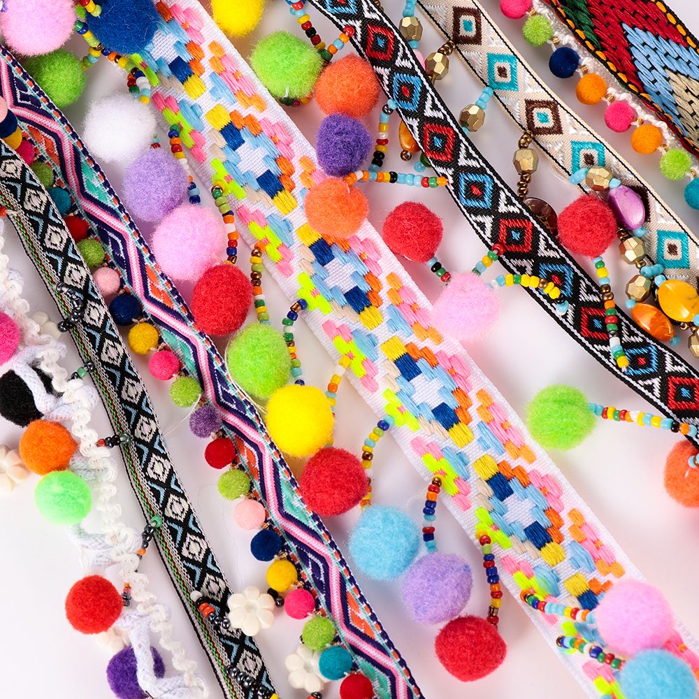 1yard Bohemia Tassel Lace Trim - Tassel Fringe Trim ulasan dan harga