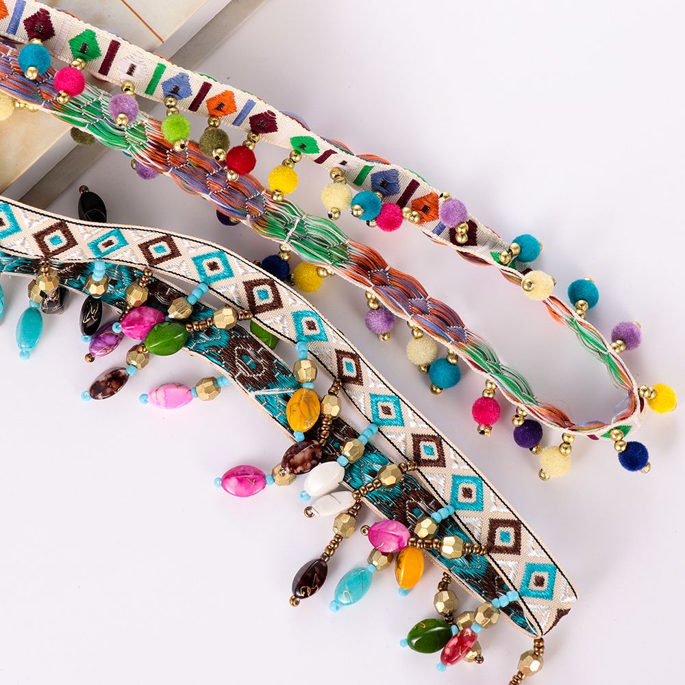 1yard Bohemia Tassel Lace Trim - Tassel Fringe Trim ulasan dan harga