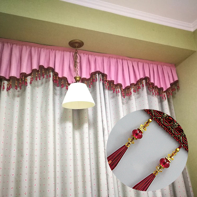 1M Crystal Pendant Tassel Drop - Beaded Trim Fringe ulasan dan harga