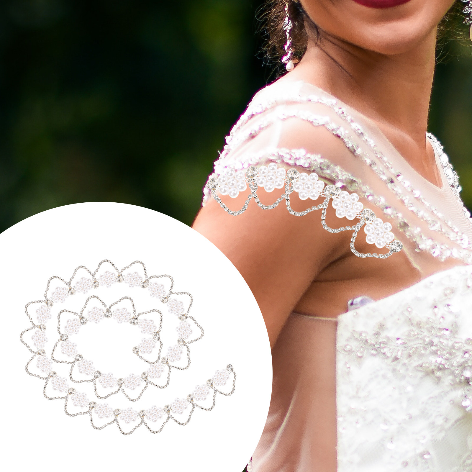 Rhinestone Pearl Chain Trim Pr - Pearl Trim Chain ulasan dan harga
