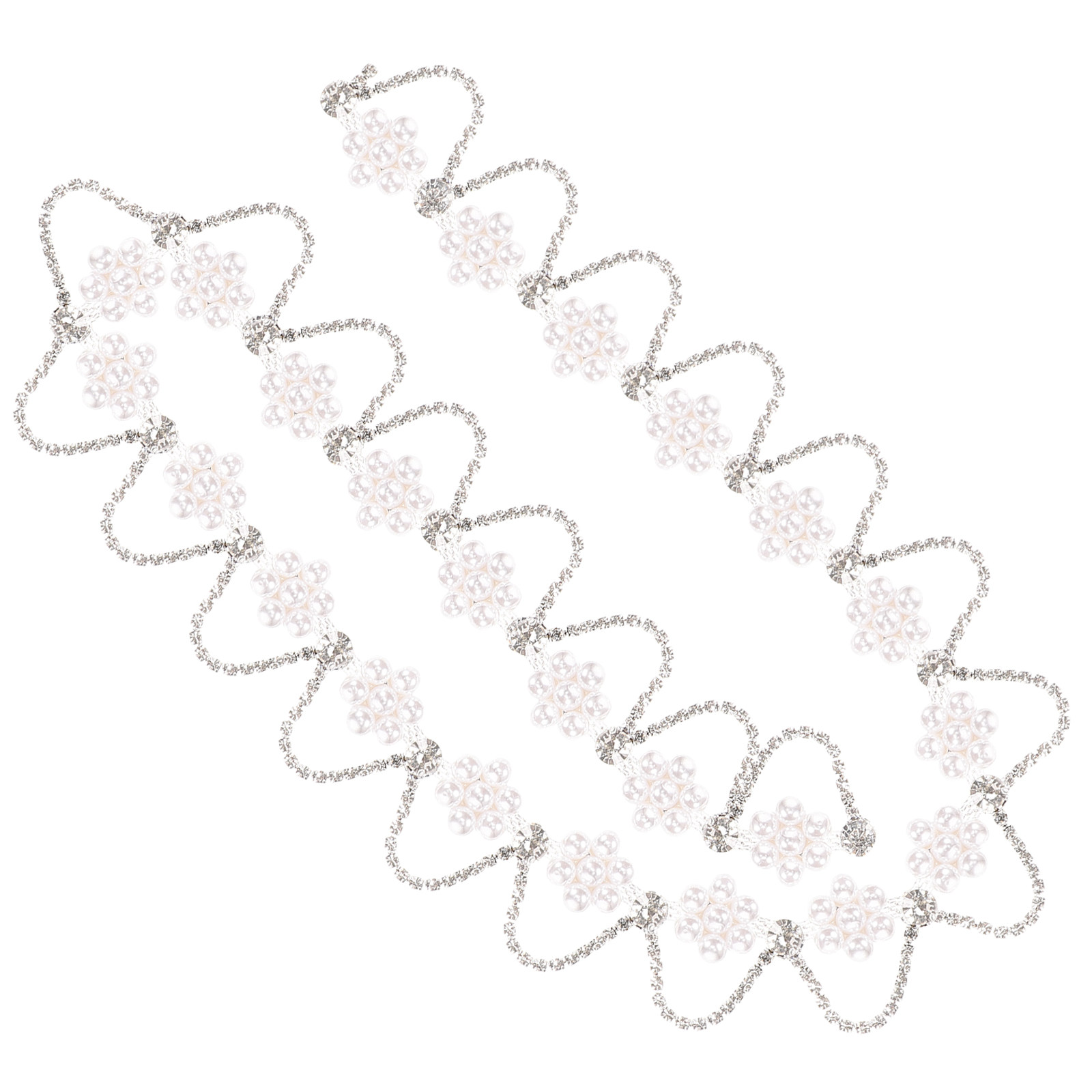 Rhinestone Pearl Chain Trim Pr - Pearl Trim Chain ulasan dan harga
