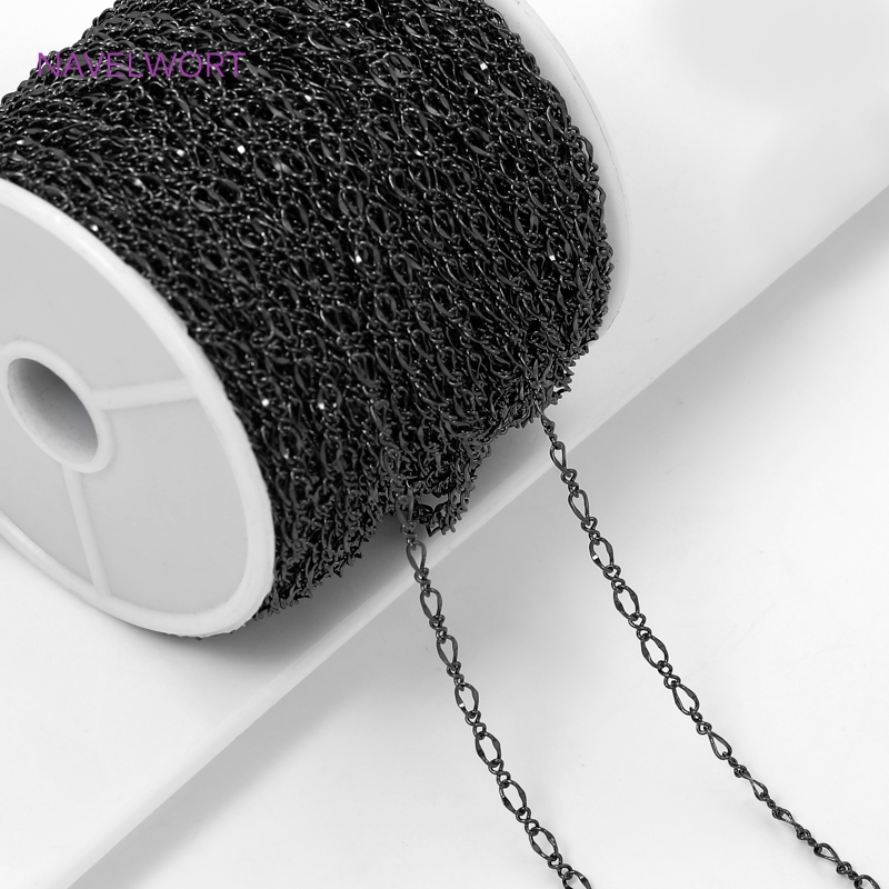 Black Color Oval Thin Chains F - Embroidery Craft ulasan dan harga