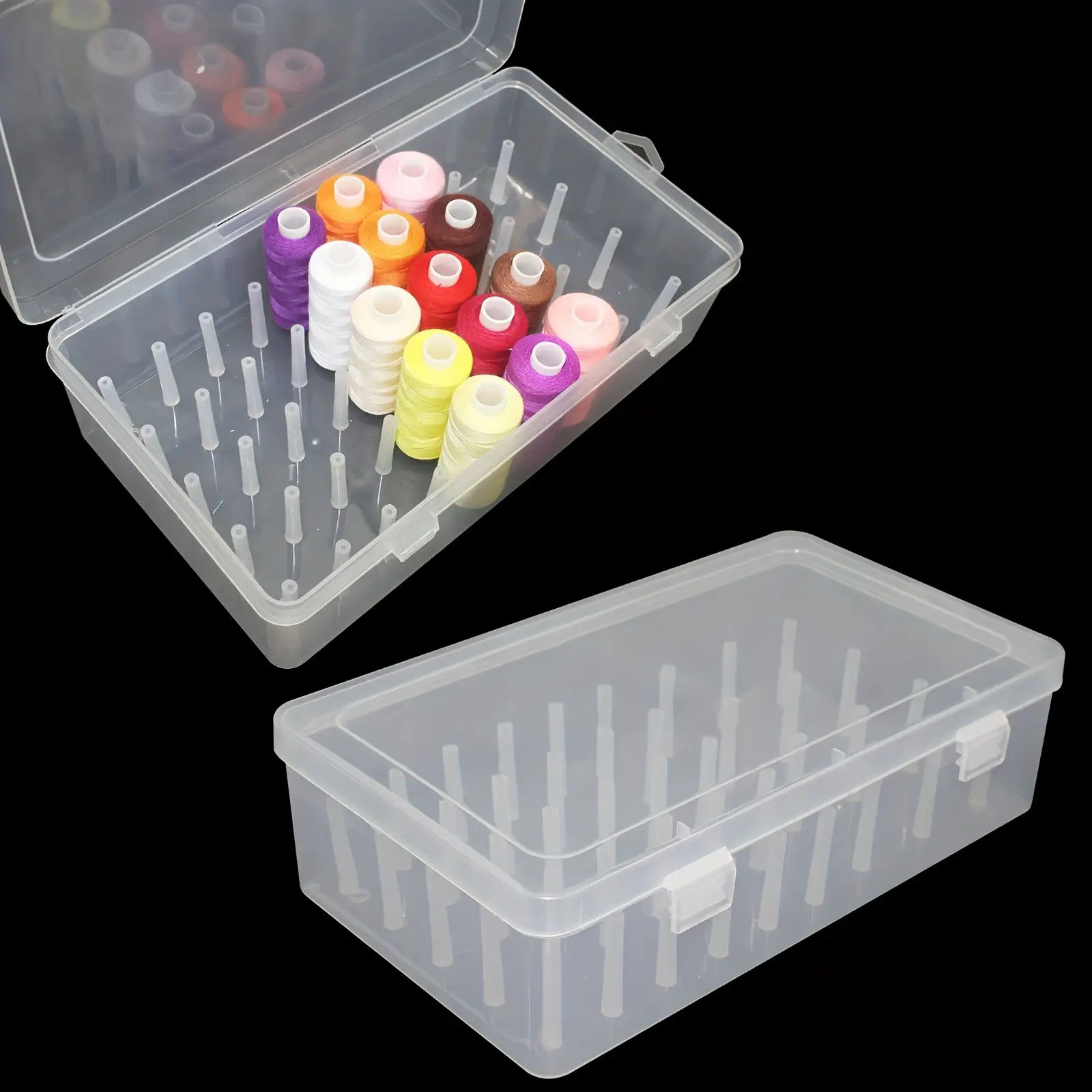 Clear Plastic Sewing Thread St - Craft Embellishment Storage ulasan dan harga