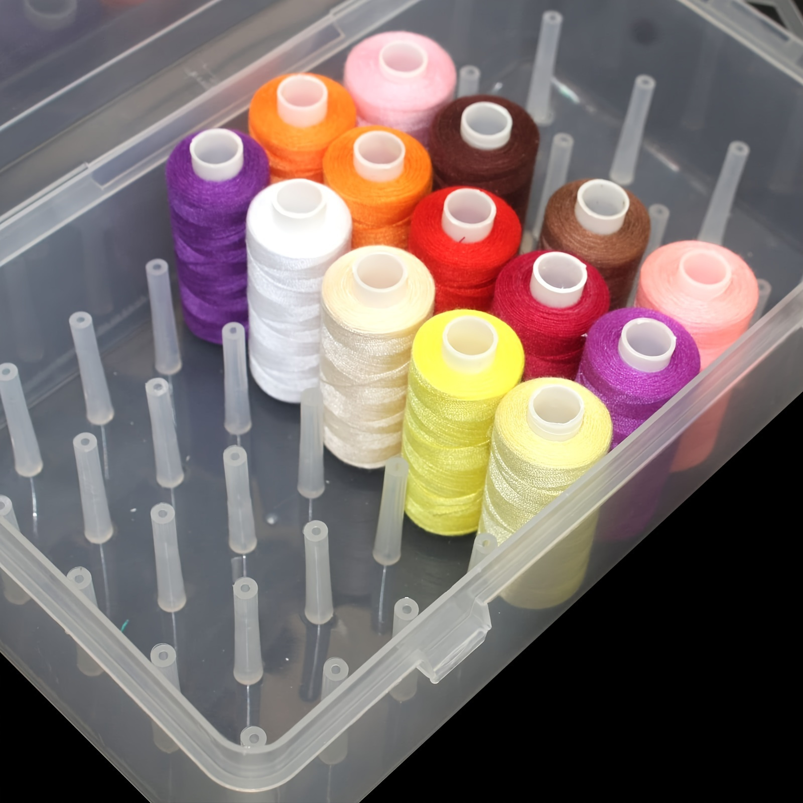 Clear Plastic Sewing Thread St - Craft Embellishment Storage ulasan dan harga