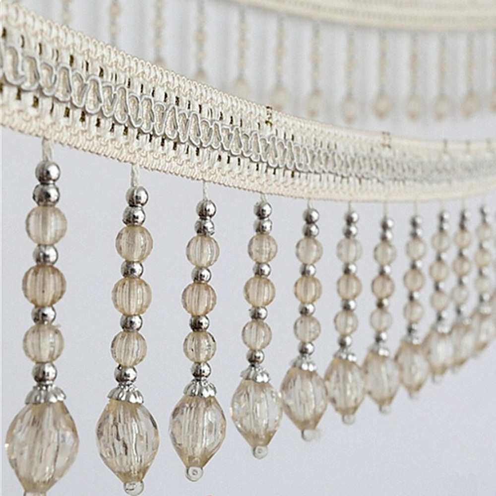 12yards Briaded Hanging Beads  - Beaded Trim Fringe ulasan dan harga