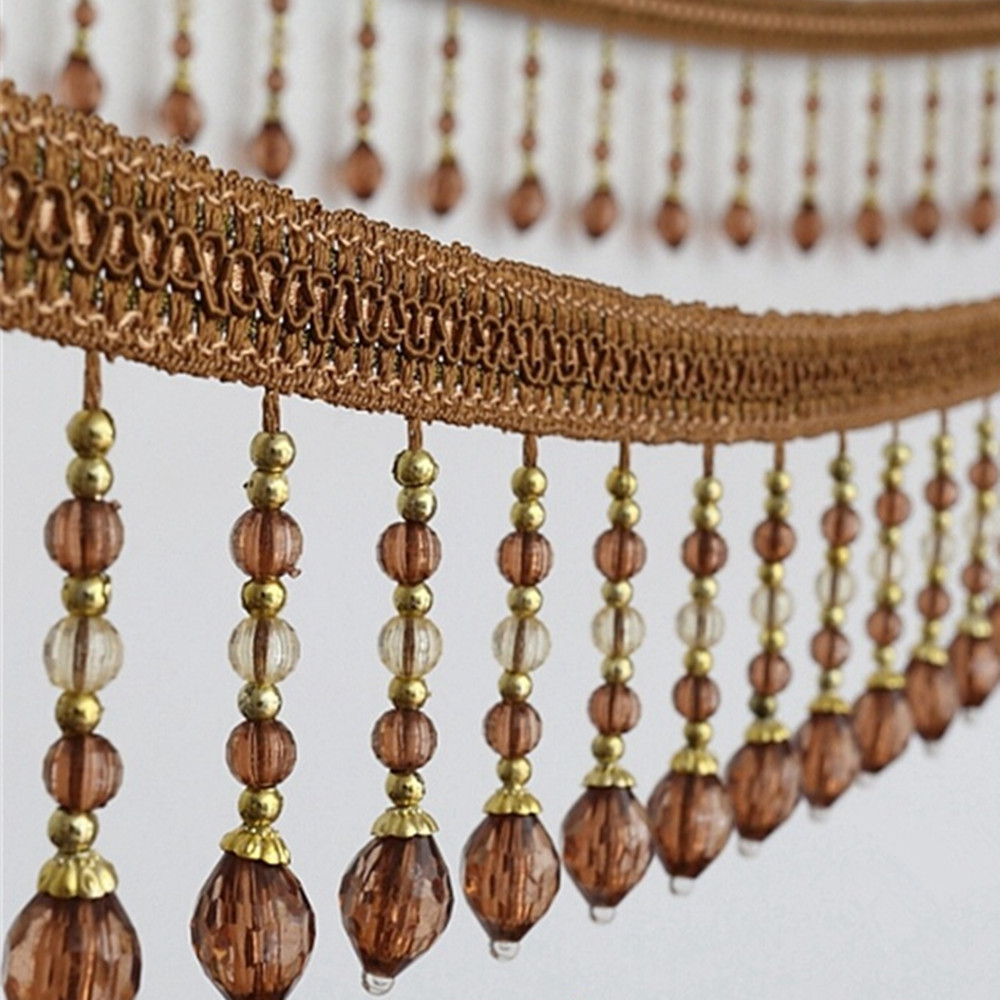 12yards Briaded Hanging Beads  - Beaded Trim Fringe ulasan dan harga