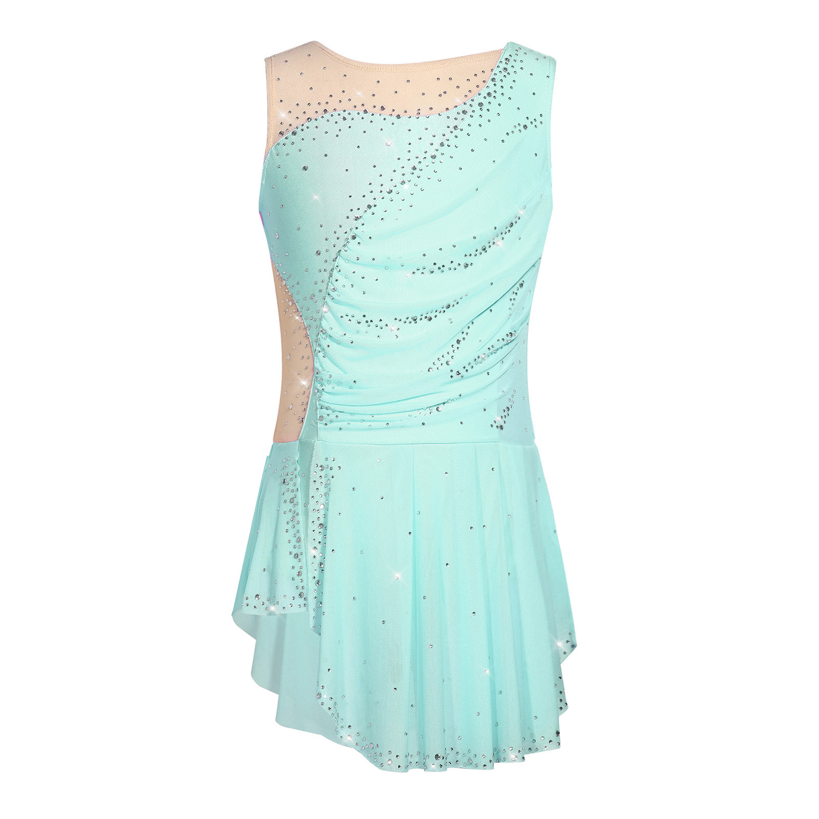 Kids Girls Figure Ice Skating  - Rhinestone Banding Trim ulasan dan harga