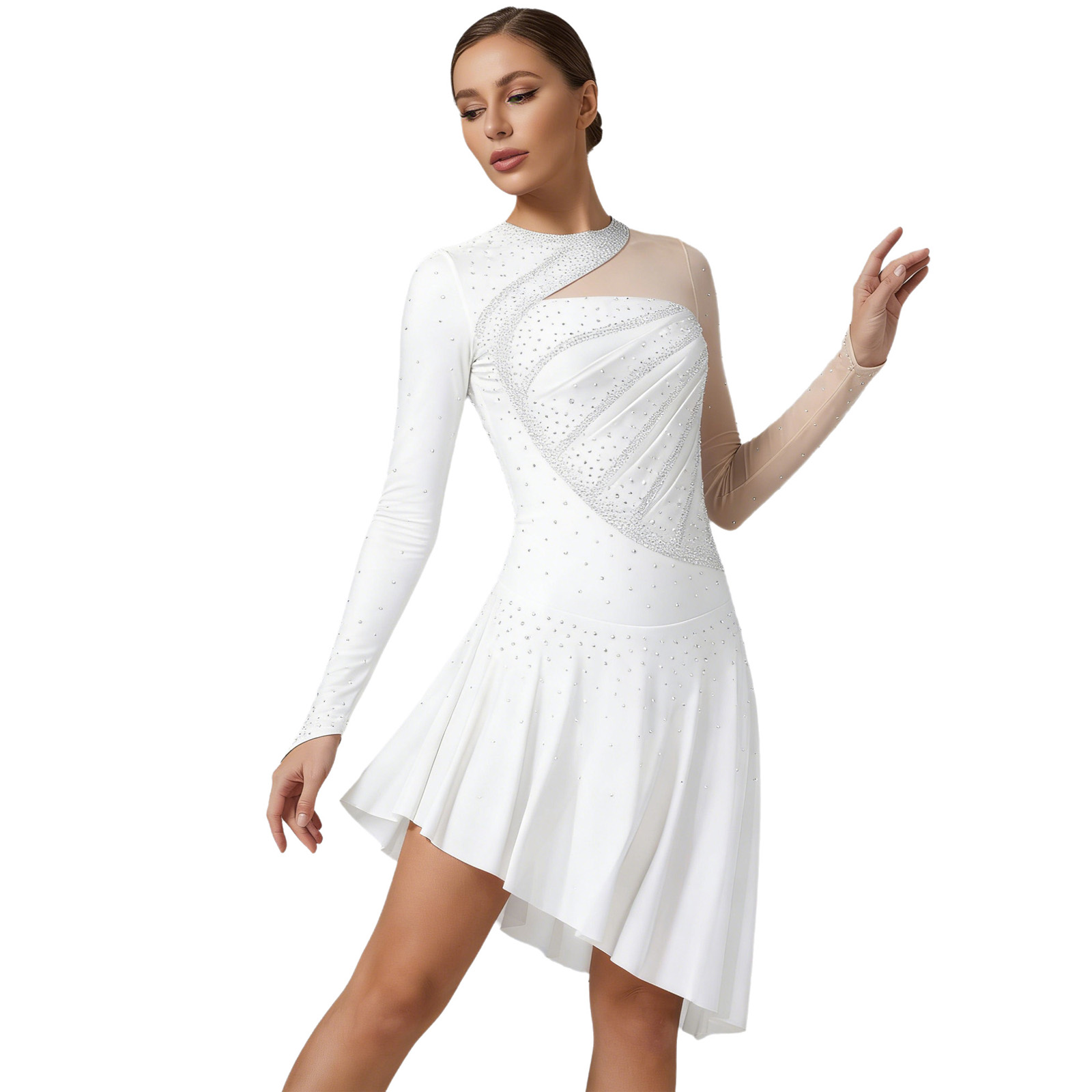 Women Ballet Lyrical Dance Fig - Rhinestone Banding Trim ulasan dan harga