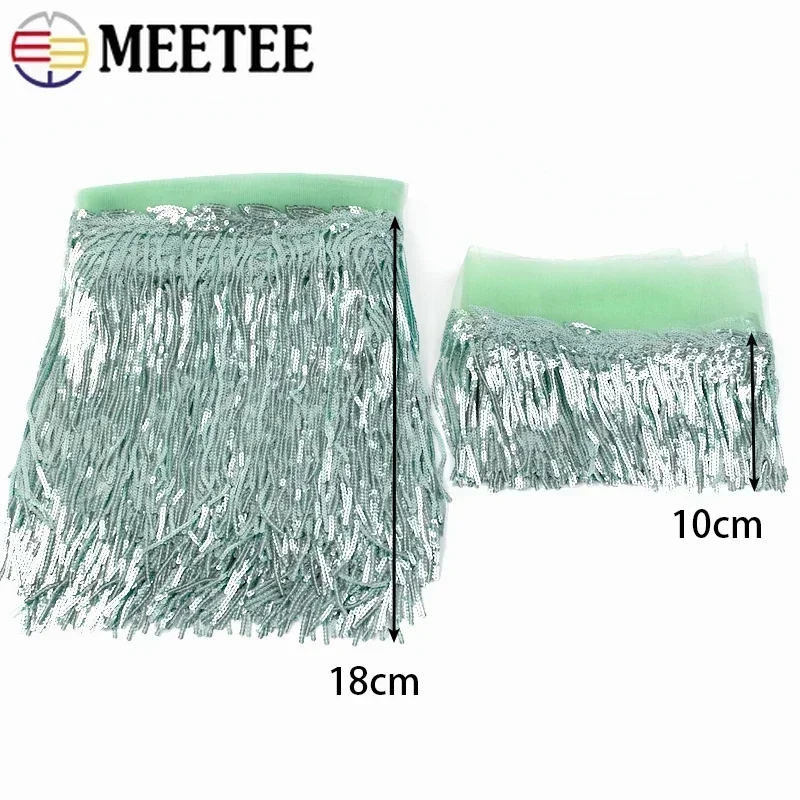 2/5/10Yards Sequin Embroidery  - Beaded Trim Fringe ulasan dan harga
