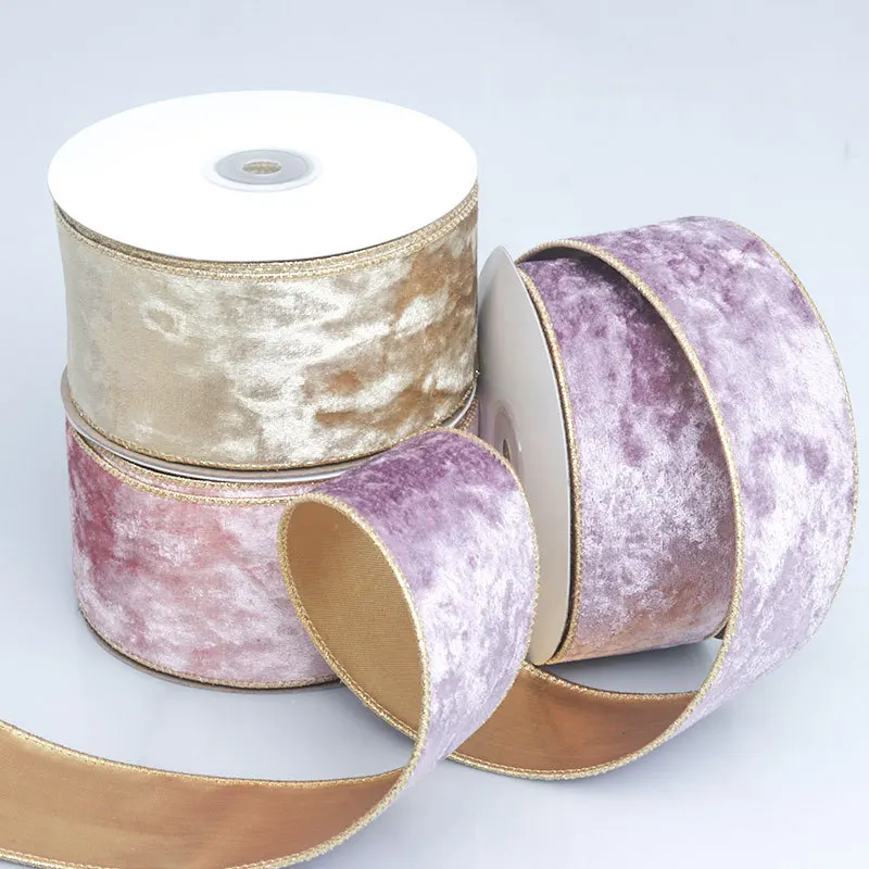50MM Wired Edge Reversible Vel - Velvet Ribbon Roll ulasan dan harga