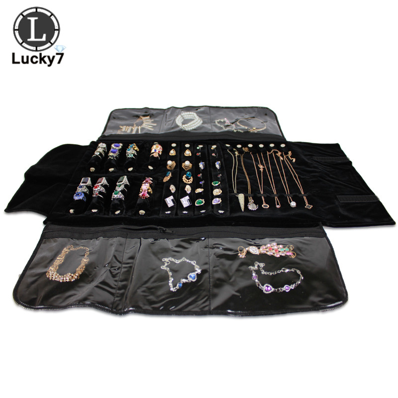 Portable Zipper Velvet Jewelry - Velvet Ribbon Roll ulasan dan harga