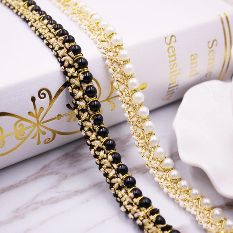 10 Yards DIY Accessories Pearl - Fringe Ribbon Sewing ulasan dan harga